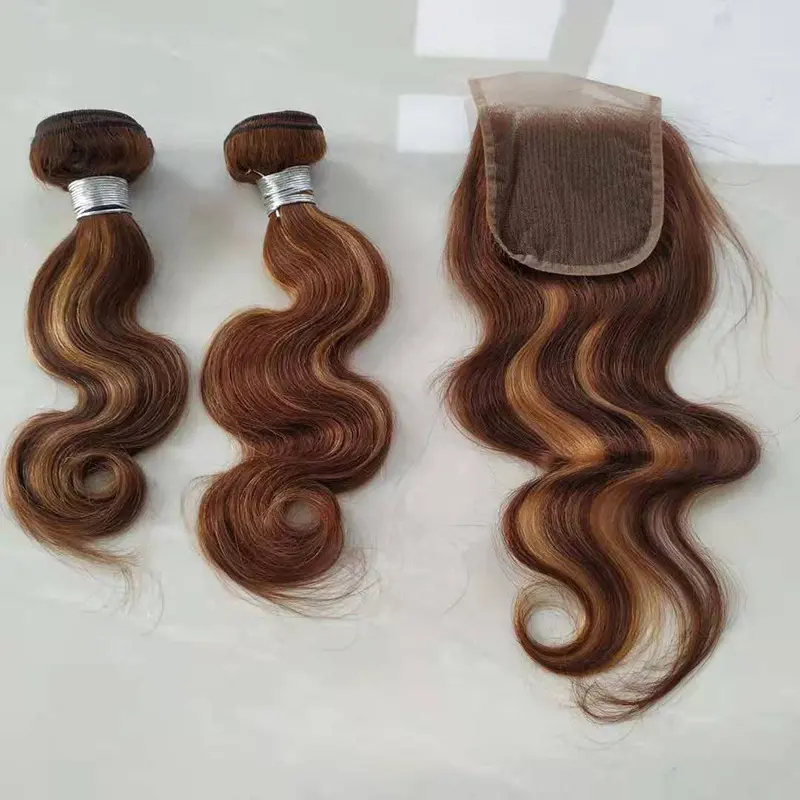 Real Hair Weave Piano Color Block Body Wave Human