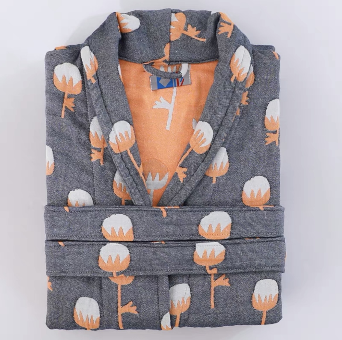 Spring And Autumn And Winter Pure Cotton Gauze Thickened Lovers Long Sleeve Bathrobe Nightgown Men'S And Women'S Pajamas Home Clothes Adult Bathrobes Absorb Water