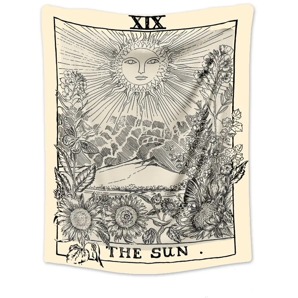 Tarot Card Destiny Astrology Divination Retro Tapestry Wall