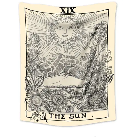 Tarot Card Destiny Astrology Divination Retro Tapestry Wall