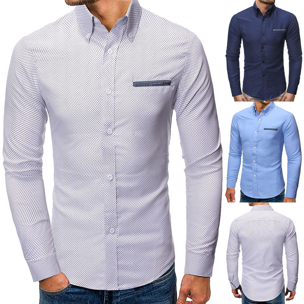 Title 2, Camicia a maniche lunghe slim casual con stampa...