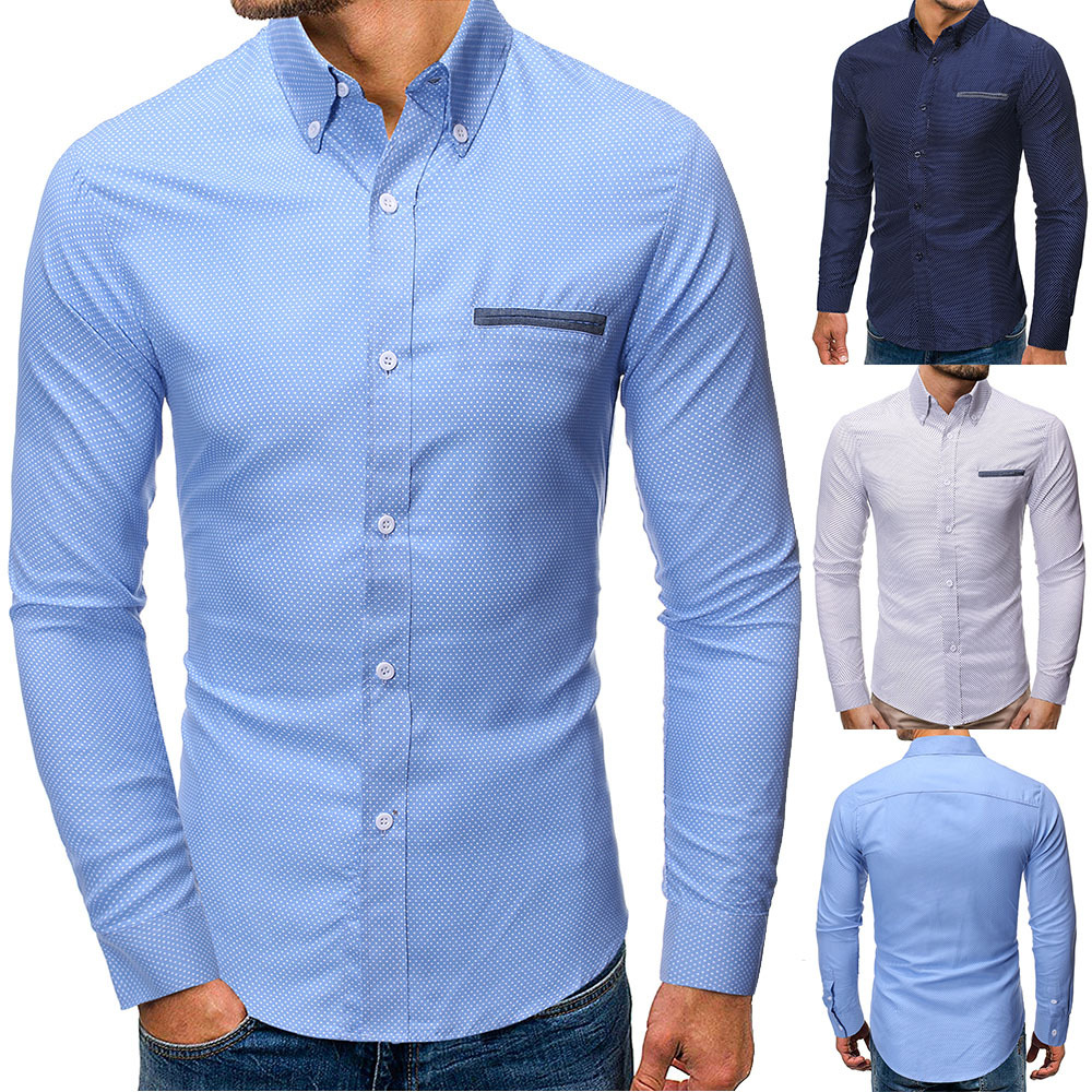 Title 6, Camicia a maniche lunghe slim casual con stampa...