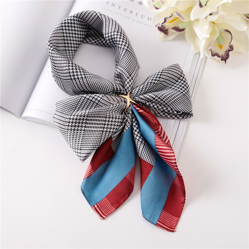 Spring And Summer New Korean Decorative Scarf, Summer Art Sunscreen Silk Scarf, Summer Japanese And Korean Fashion Printing Scarf