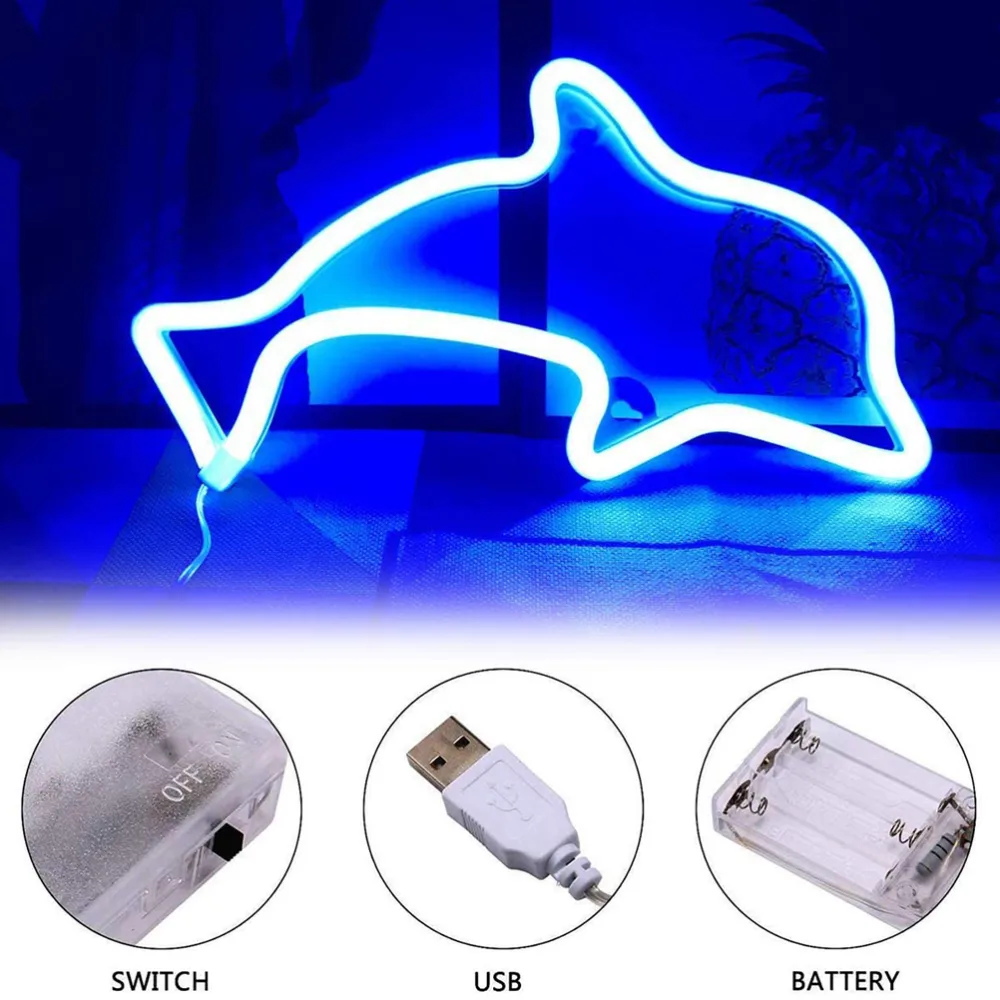 LED Neon Lights Bedroom Room Decoration Moon NeonLights USB
