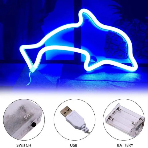 LED Neon Lights Bedroom Room Decoration Moon NeonLights USB