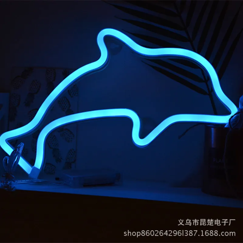 AliExpress LED Neon Lights Bedroom Room Decoration Moon NeonLights USB Battery Dual-Purpose Modeling Lights – image 2