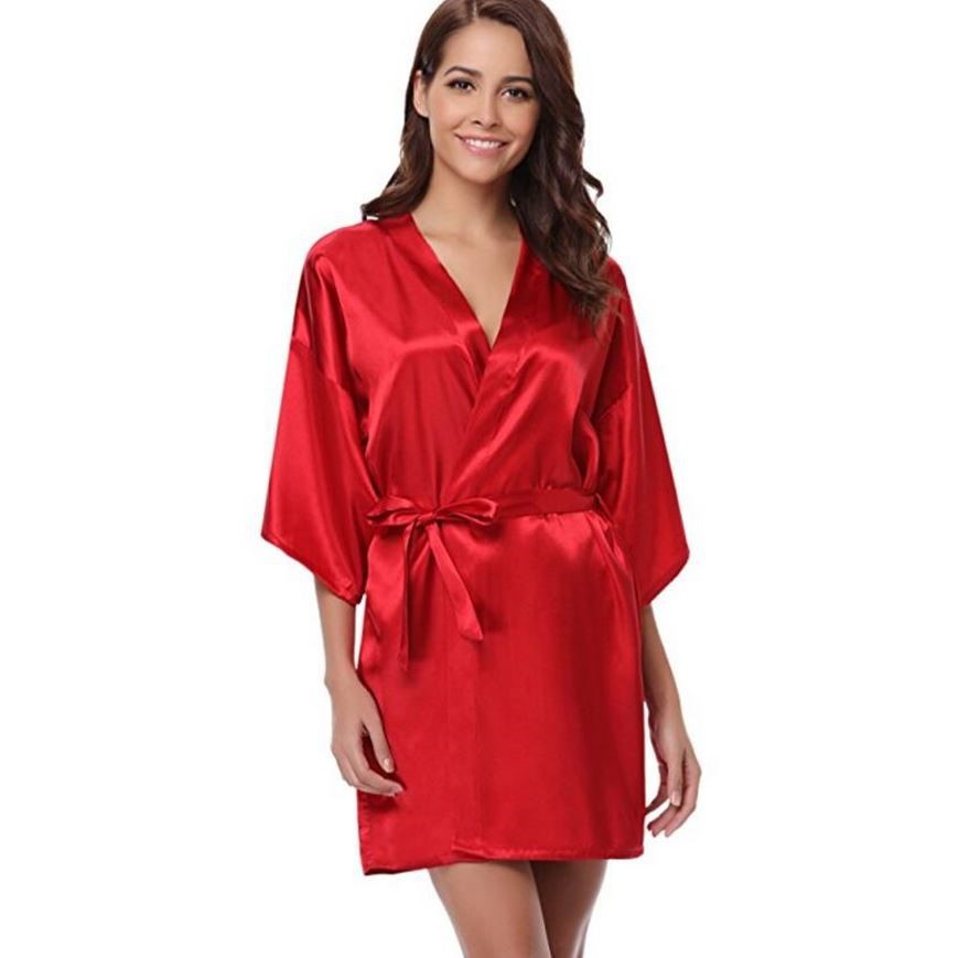 Title 4, RB032 New Silk Kimono Robe Bathrobe Women Silk ...