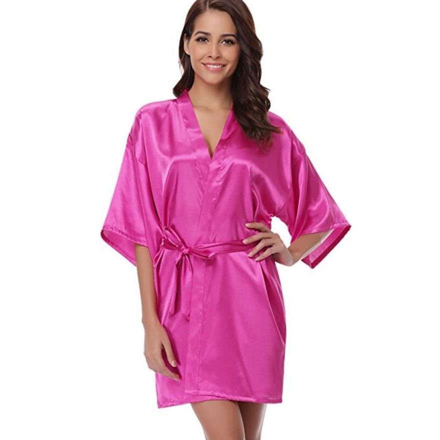 Title 5, RB032 New Silk Kimono Robe Bathrobe Women Silk ...