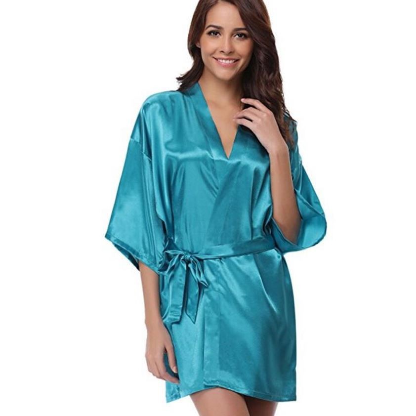 Title 10, RB032 New Silk Kimono Robe Bathrobe Women Silk ...