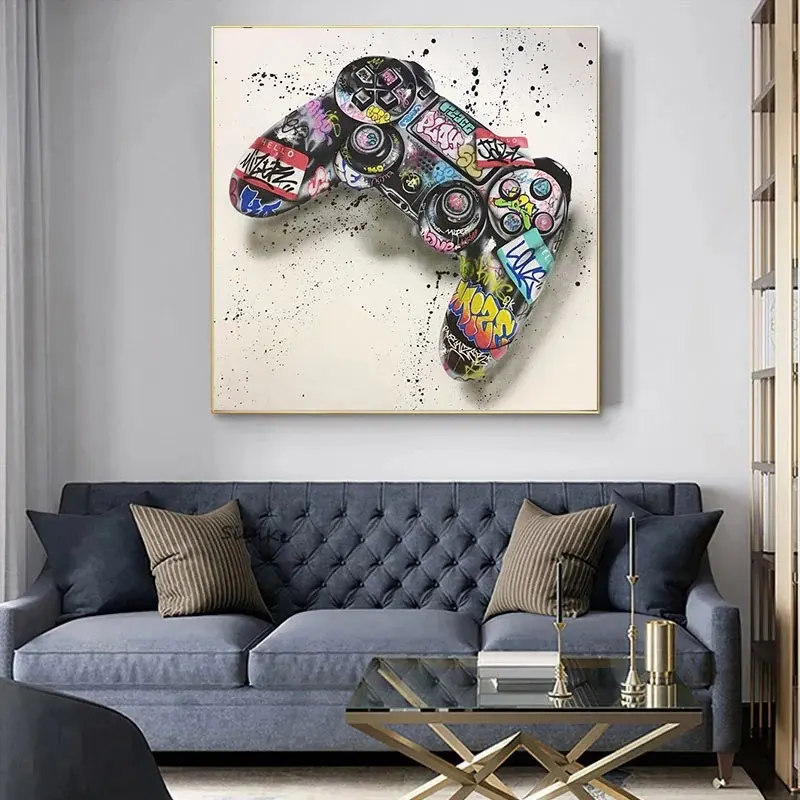 In Graffiti Game Handle Hanging Painting Wall Mural Hd