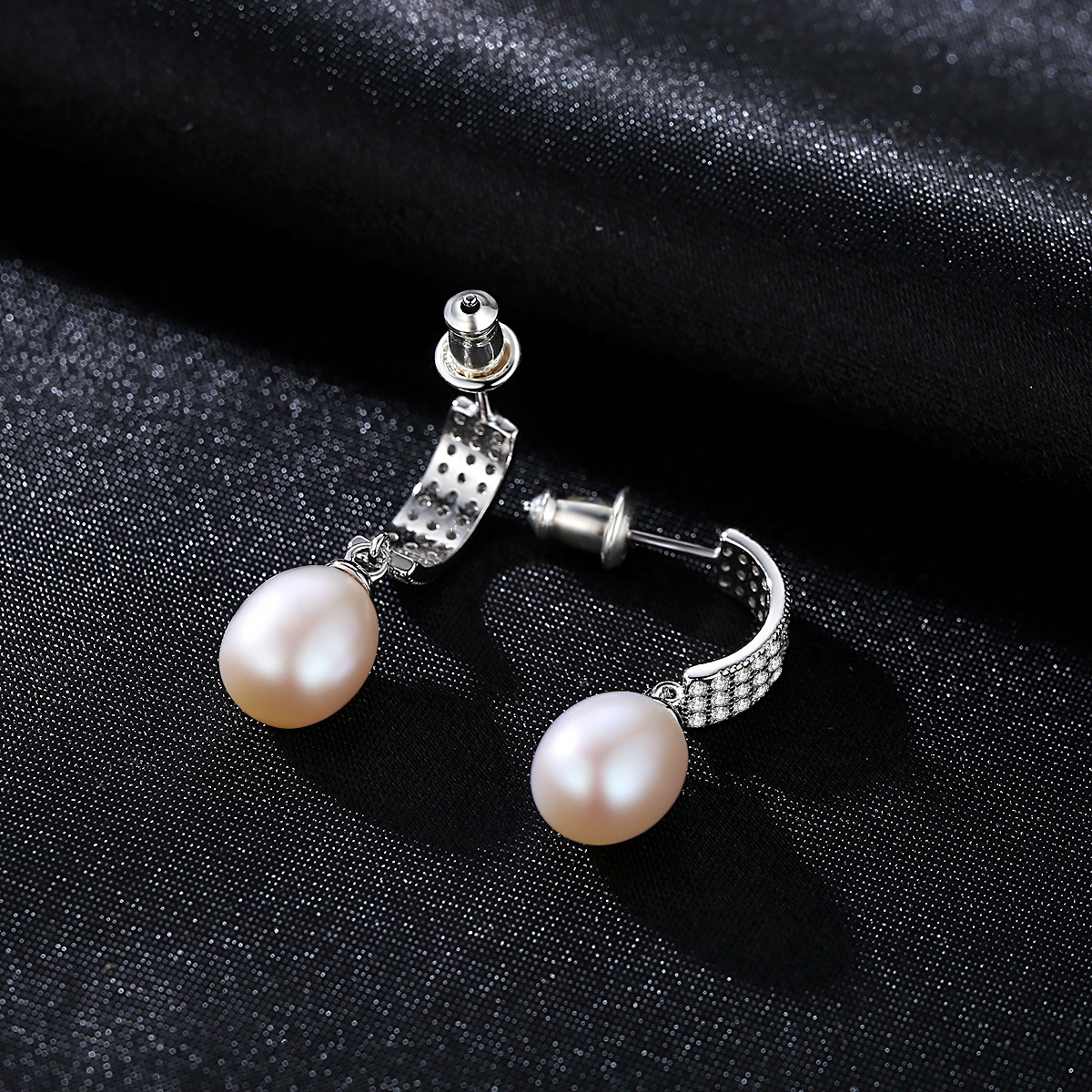 Pag&Mag S925 Silver Freshwater Pearl Stud Earrings Fashion Retro Stud Earrings Women'S Gifts