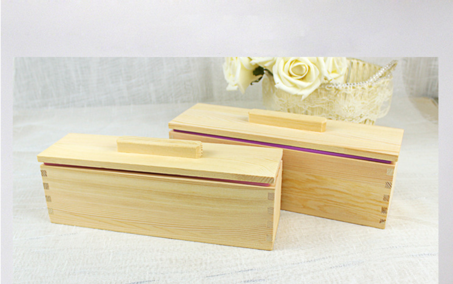 Cover 1.2KG 900ml Silicone Toast Wooden Box Cold Soap Processing Handmade Soap Mold