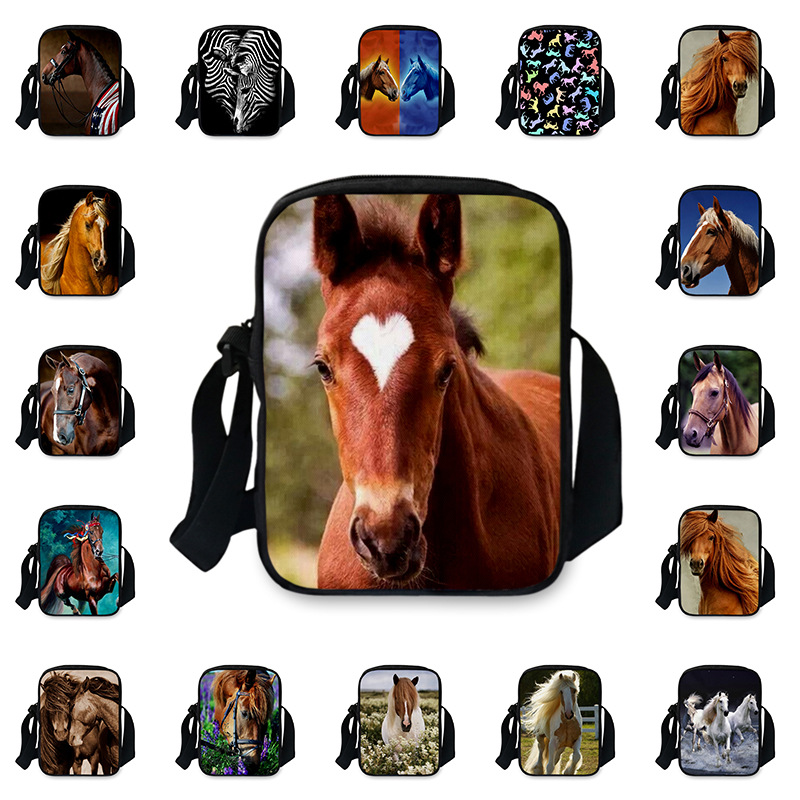 Title 14, Bolsa carteiro FORUDESIGNS 3D de cavalo para mu...