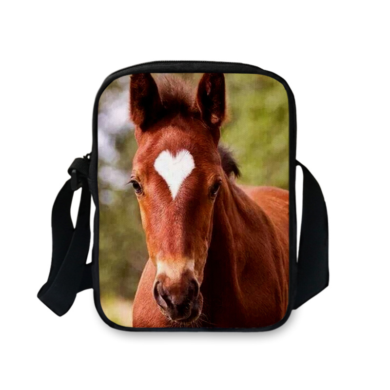 Title 19, Bolsa carteiro FORUDESIGNS 3D de cavalo para mu...