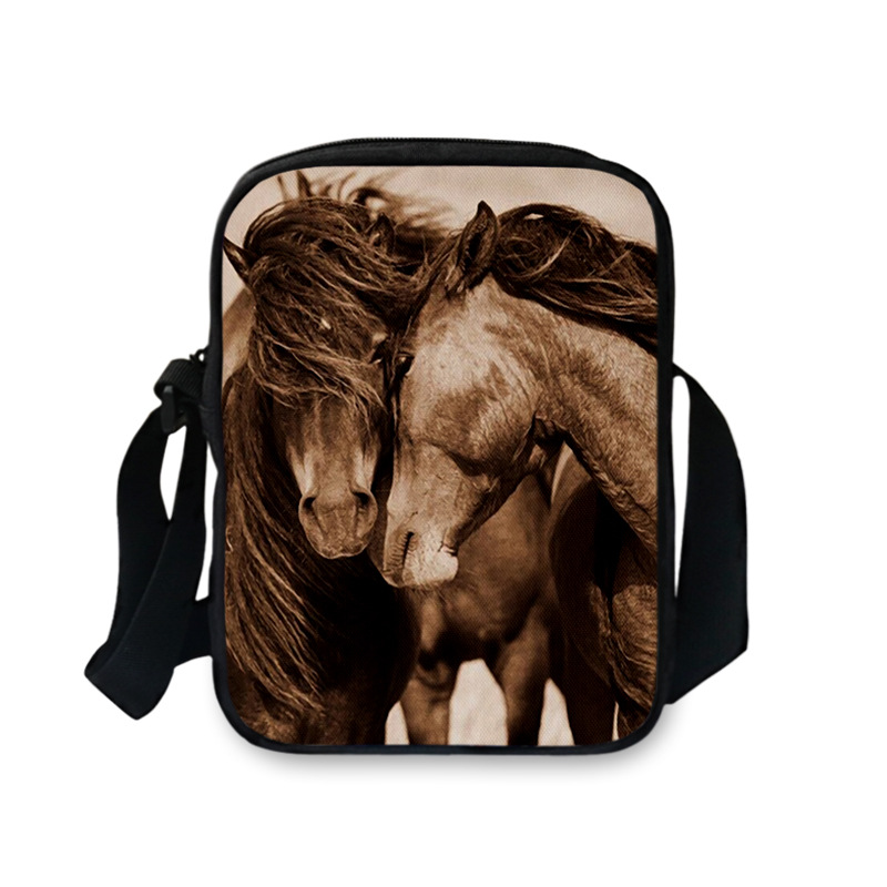 Title 18, Bolsa carteiro FORUDESIGNS 3D de cavalo para mu...