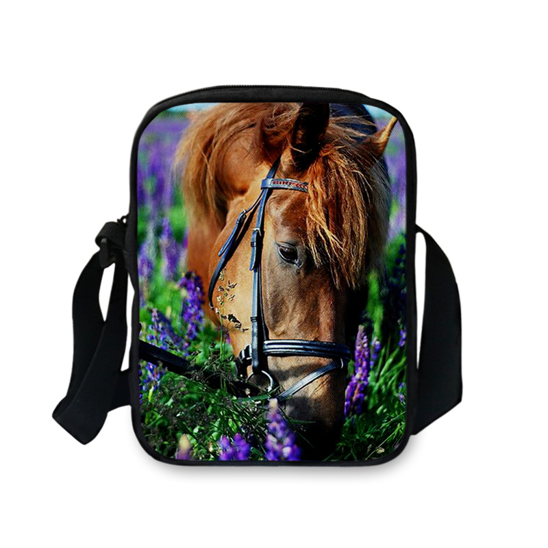 Title 16, Bolsa carteiro FORUDESIGNS 3D de cavalo para mu...