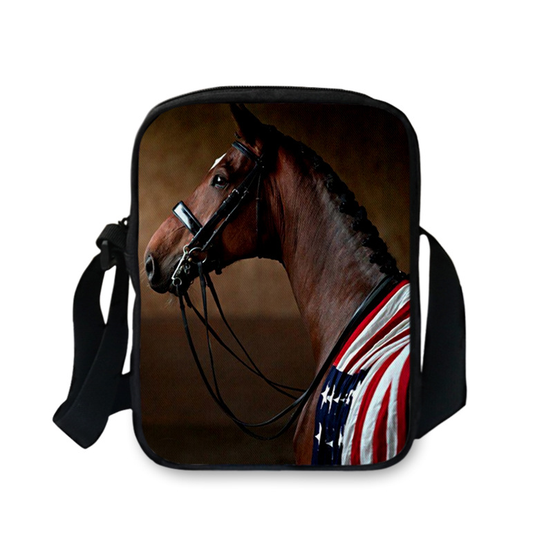 Title 21, Bolsa carteiro FORUDESIGNS 3D de cavalo para mu...