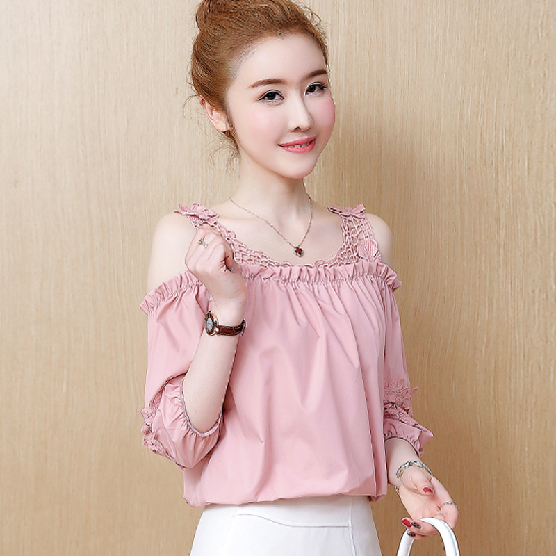 Shang temperament, western style, super fairy and sweet one-shoulder off-shoulder top