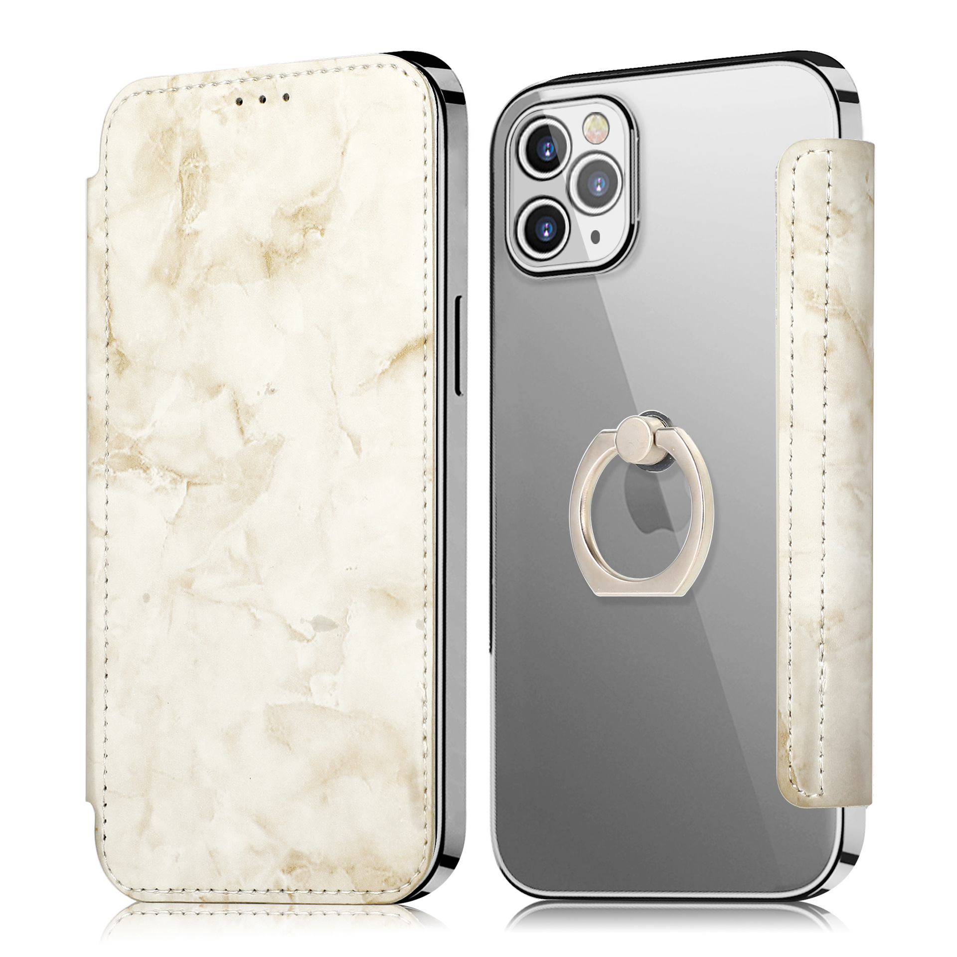 Title 5, iPhone 12 Pro Ring Marble Mobile Phone Holster ...