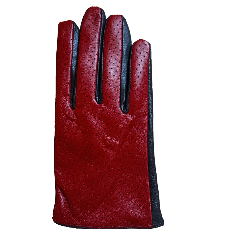 Sheepskin ladies medium size silk gloves