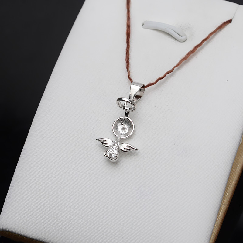 S925 Silver Bottom Support Concealer Angel Pendant Female Pendant
