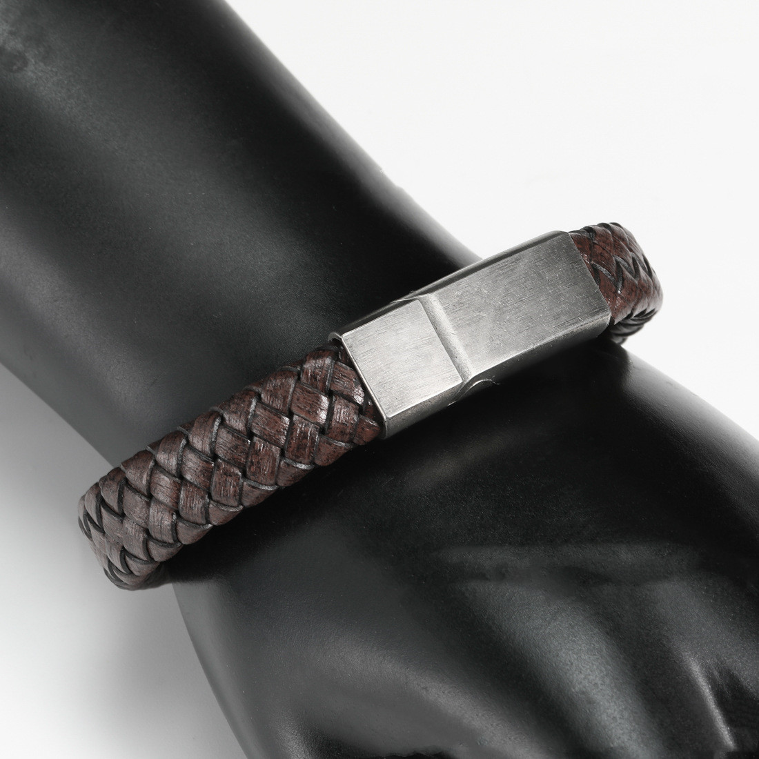 European And American Leather Rope Bracelet, Microfiber Leather Braided Bracelet Jewelry