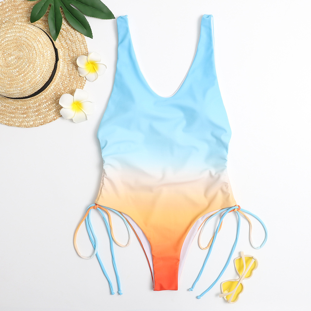 Title 6, European And American One-Piece Swimsuit Gradie...