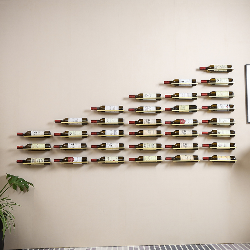 Wall Display Rack, Personalized Restaurant Wall-mounted Home Wine Rack, Foreign Wine Rack