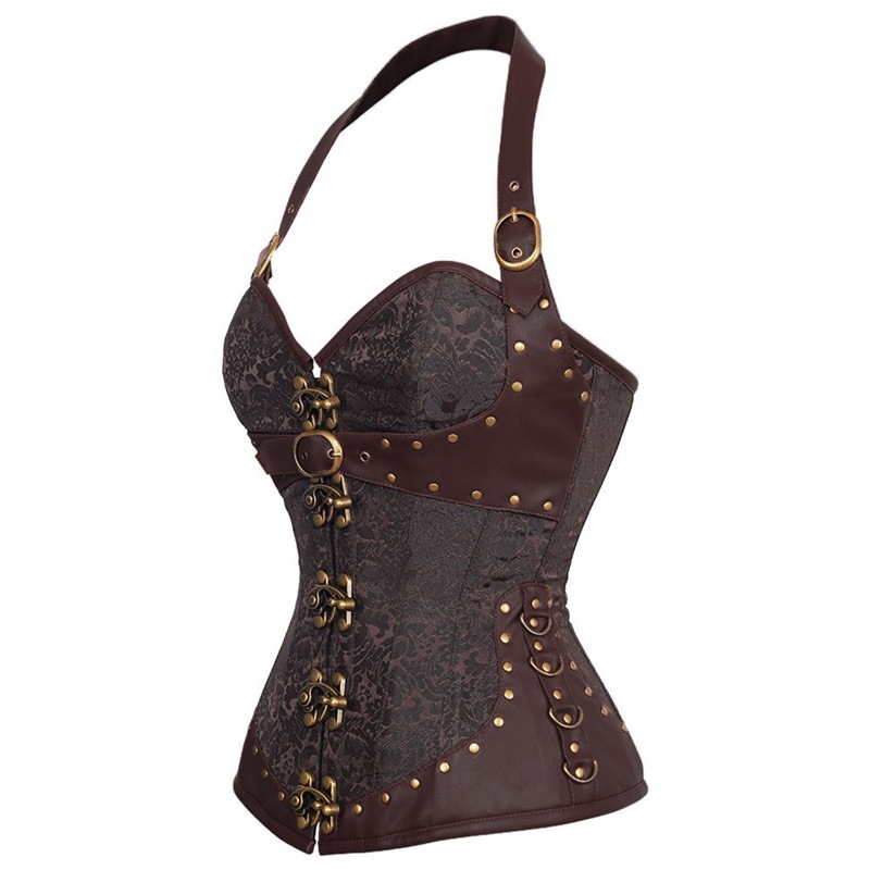 Title 2, Corset gothique halter Steel Bone Palace pour u...