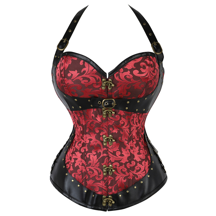 Title 5, Corset gothique halter Steel Bone Palace pour u...