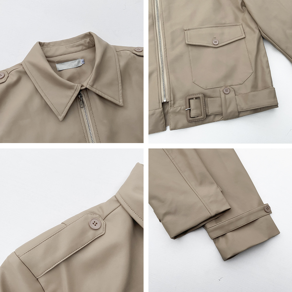 Модная короткая кожаная куртка мужская красивый свободный топ с лацканами