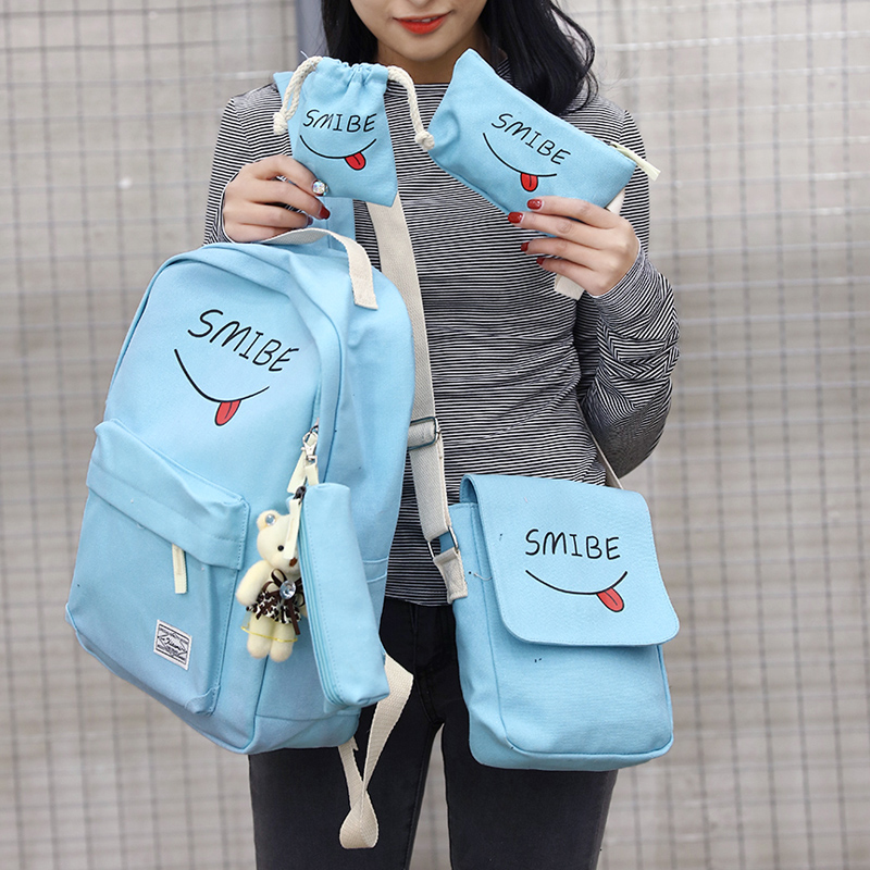 Cute Printed Backpack Women's Suit Travel Backpack - Image 5