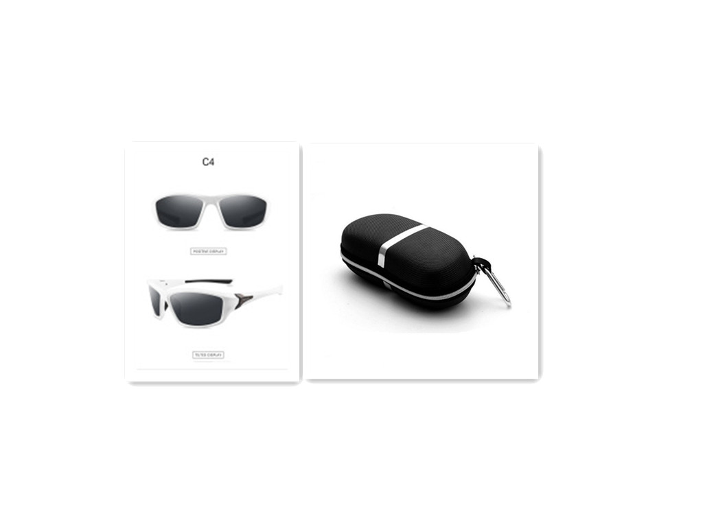 Polarized night vision sunglasses White Frame Grey Film And Box - Shop at LoveMi