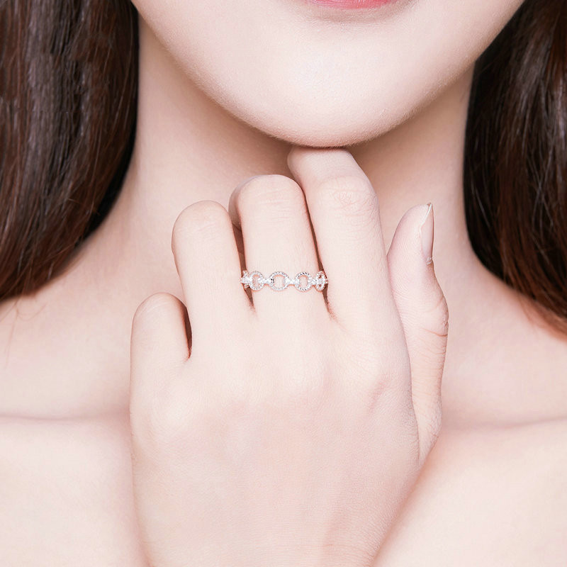 Original Geometric 925 sSterling Silver Ring Women