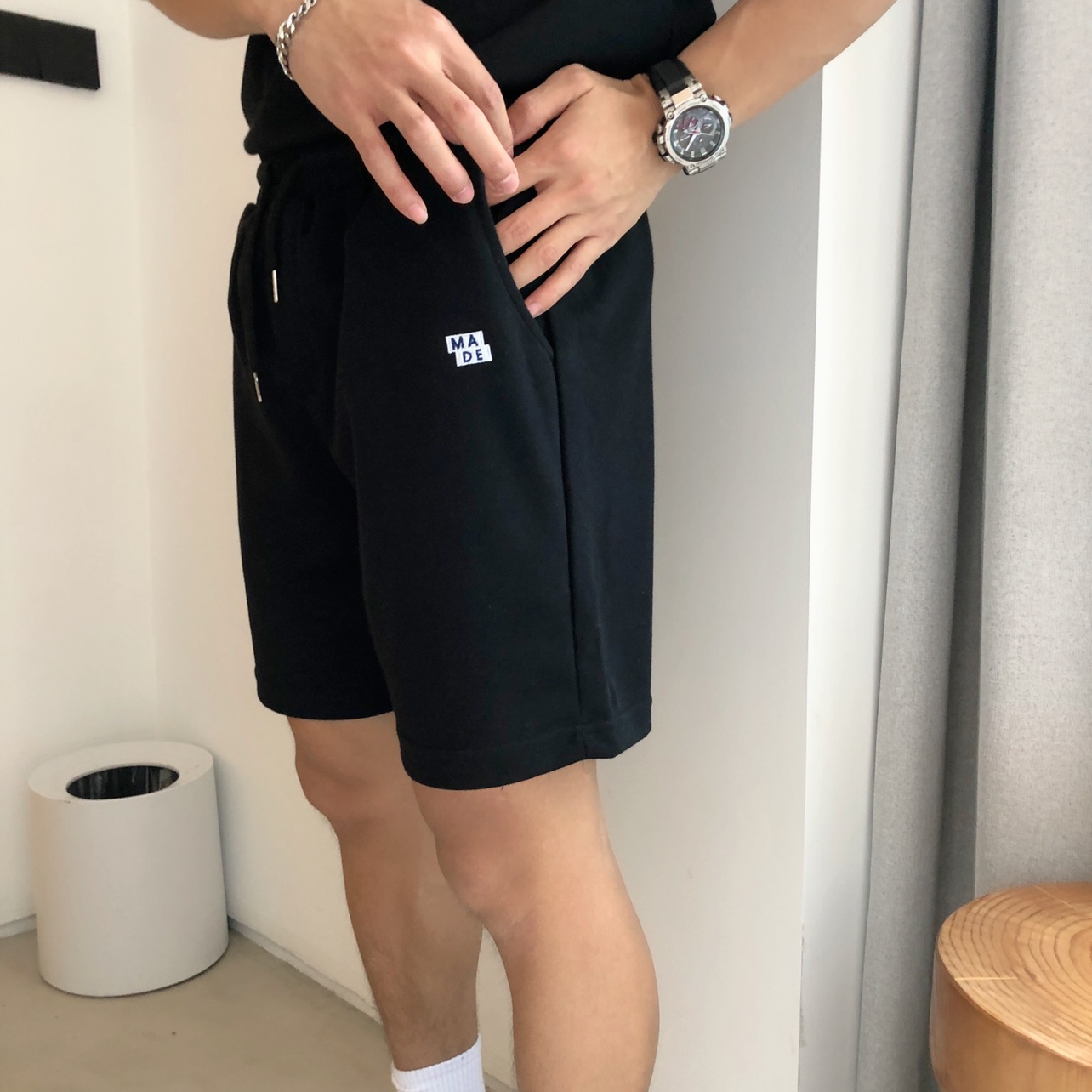 Loose Casual Cotton Sports Suit Polo Shirt Five-point Shorts