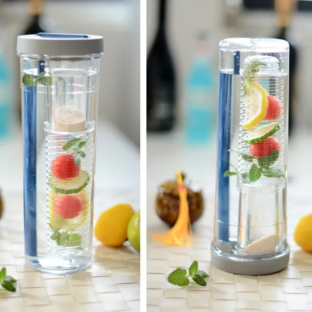 Water Bottle Portable Fruit Infuser Water bottle Sports Lemon Juice Bottle Flip Lid for Kitchen Camping Travel Outdoor – image 4