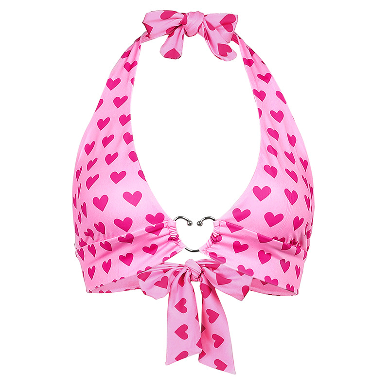 Printed V-neck Halterneck Camisole