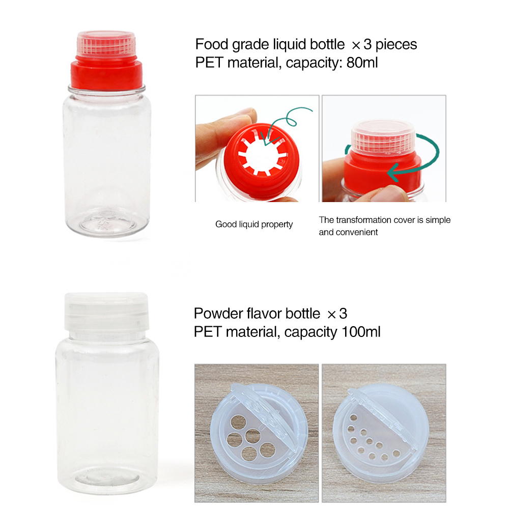 Camping Supplies Seasoning Box Sealed Camping Portable Seasoning Bottle Picnic Barbecue Outdoor Seasoning Bottle Set Combination