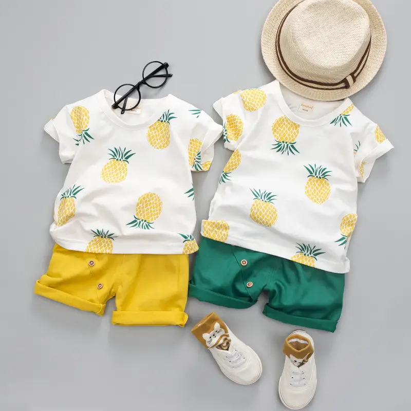 Handsome Short Sleeve Western Style Two-piece Suit