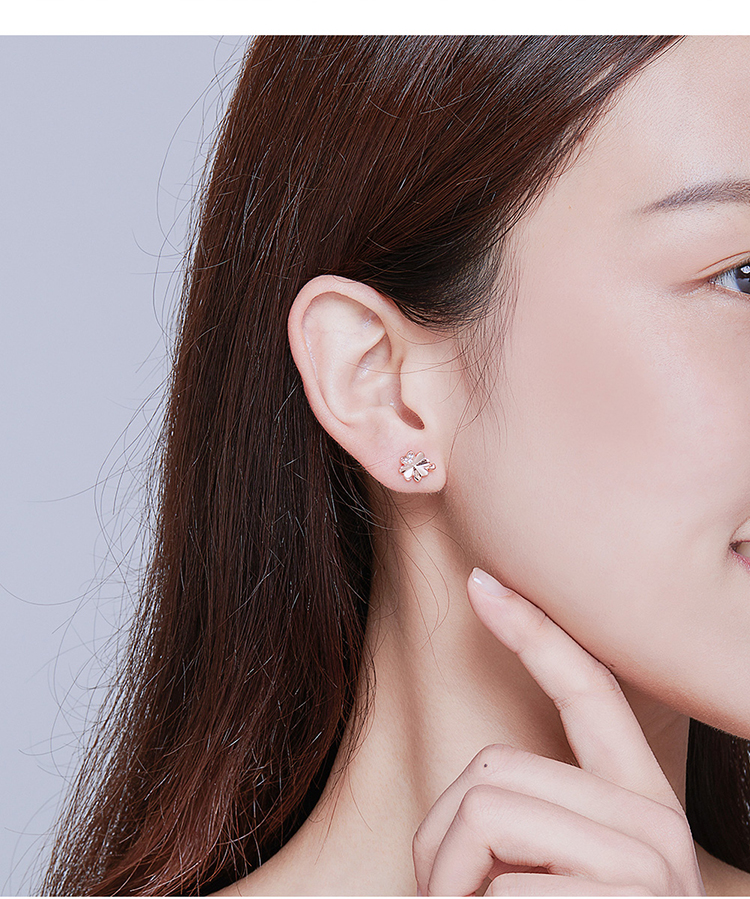 Sterling Silver Rose Gold Plated Earrings