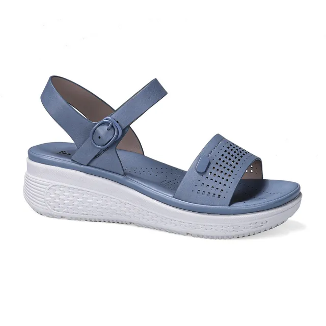 Hollow Wedge With Bohemian Sandals Women Blue - Shop at LoveMi