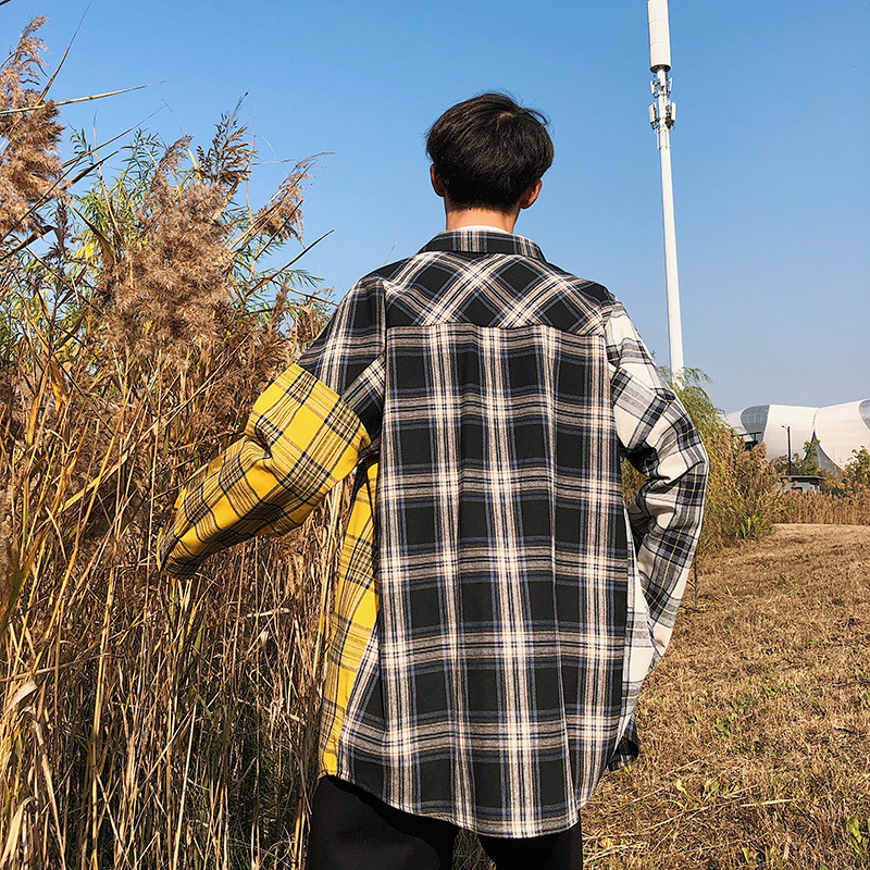 Spring And Autumn Casual Long-Sleeved Plaid Shirt
