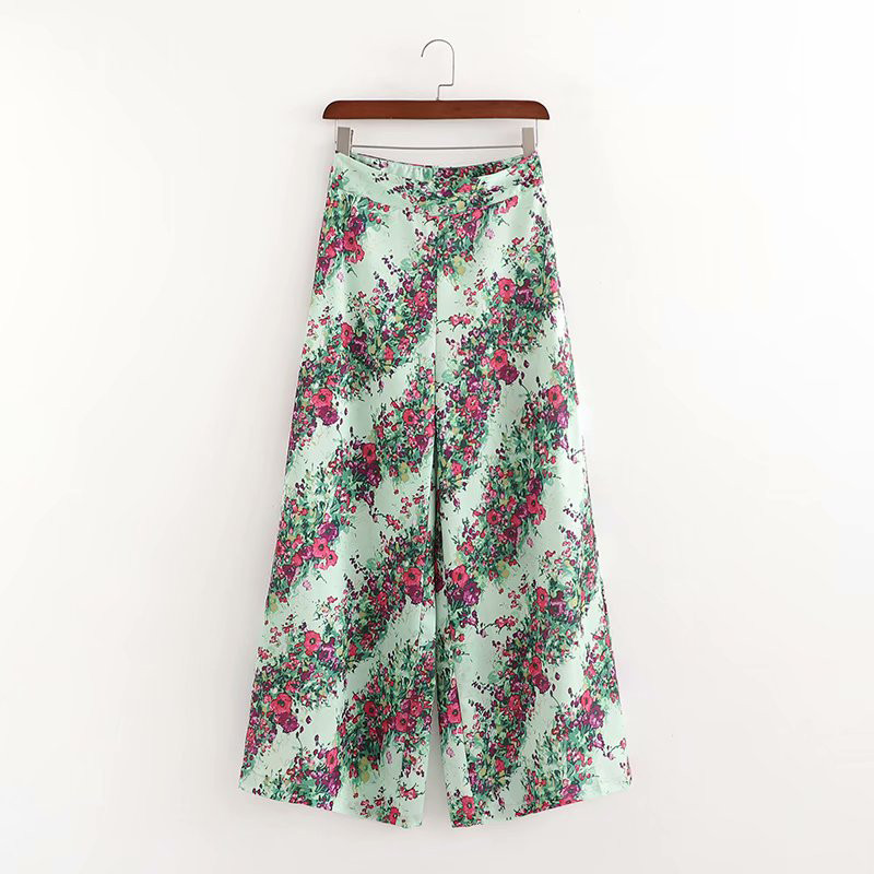 European And American Style Floral Fashion Casual Elegant Shirt Top