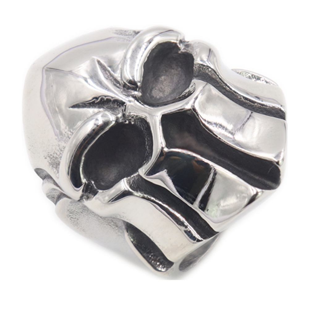 خاتم جمجمة بتصميم خوذة محارب سبارتي بأسلوب رجولي بنكهة بونك retro وأوروبي أمريكي