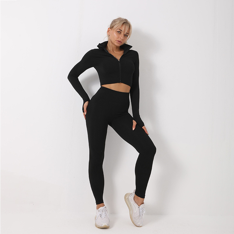 Title 2, Damski zestaw sportowy Crop Top biustonosz fitn...