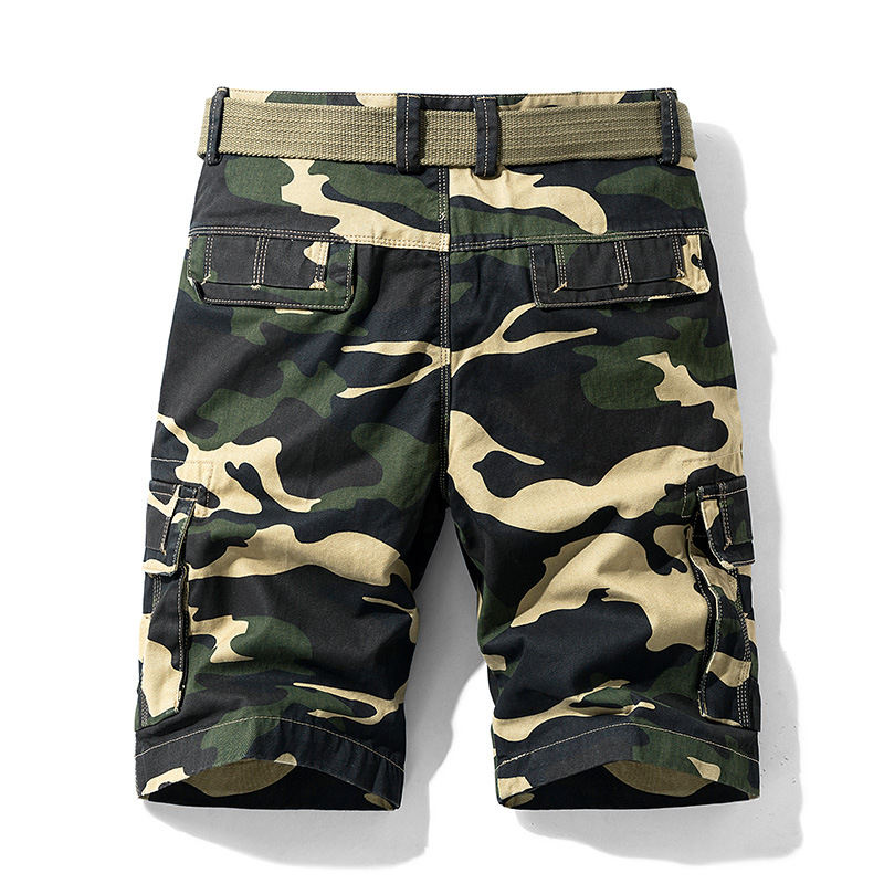 Loose Overalls And Multi-pocket Camouflage Pants