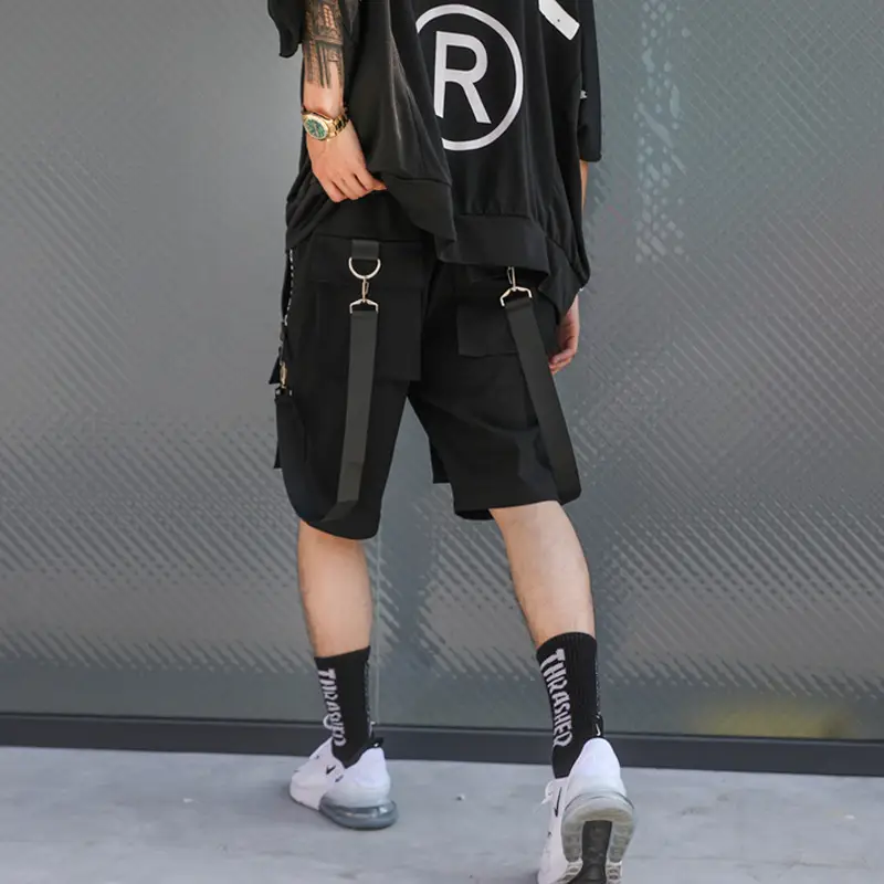 Ins Super Fire Shorts Men's Summer National Tide Multi-Pocket Tooling 5 Five-Point Pants Hip-Hop Wild Loose Casual Sports Pants