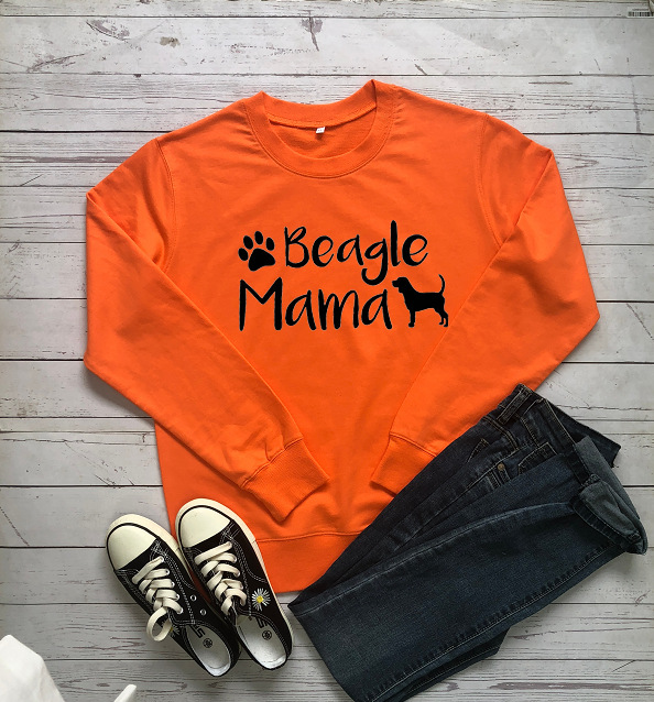 Casual Sweater Beagle Mother Alphabet Pattern European And American Street