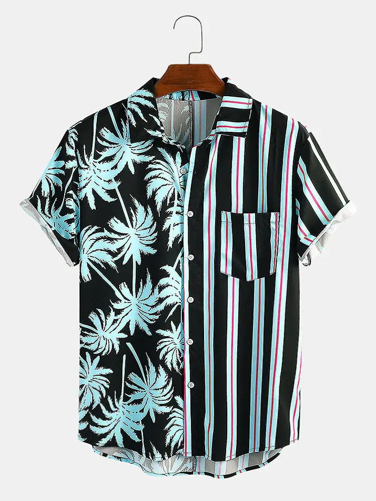 Men Clothing Summer New Men's Coconut Print