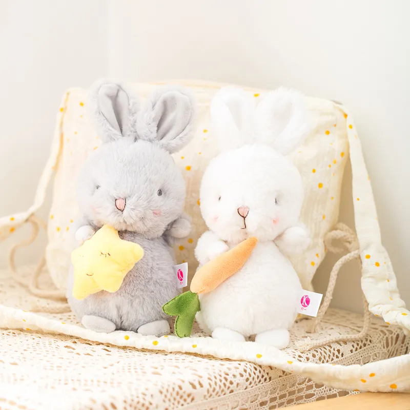 Cute Fluffy Bunny Plushies Stuffed Soft Baby Appease Toy Long Plush Hug Star Carrot Rabbit – image 2